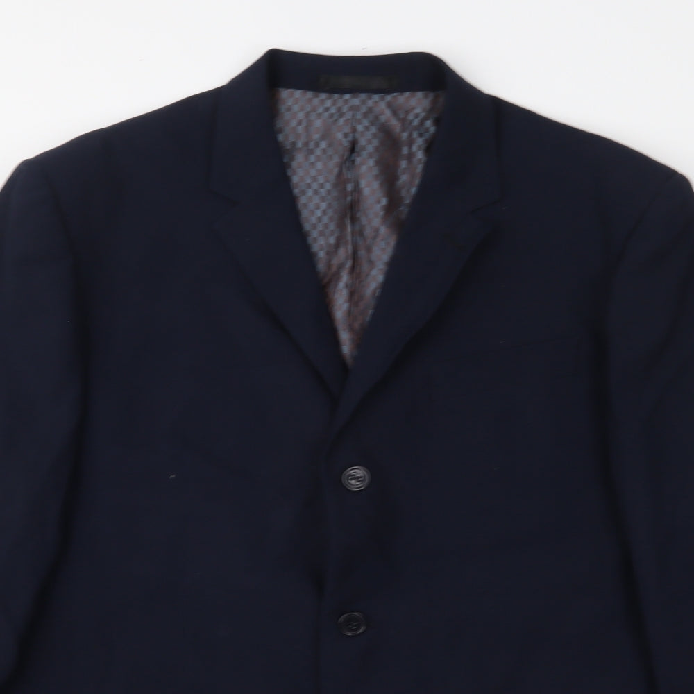 Henley & Knight Mens Blue   Jacket Suit Jacket Size 42