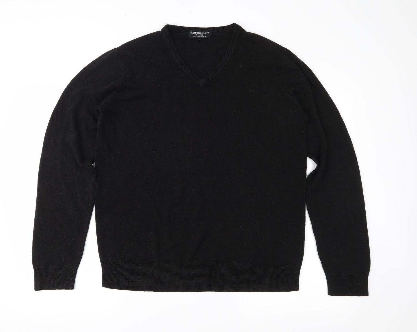 Cedar Wood State Mens Black  Knit Pullover Jumper Size XL