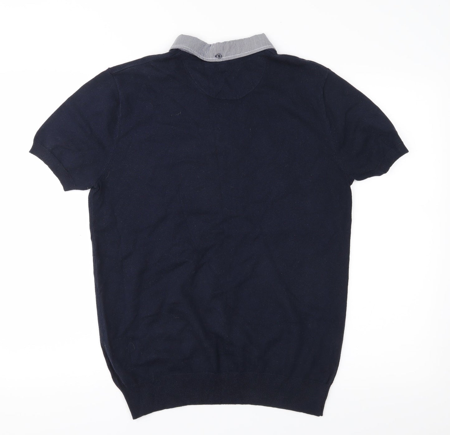 F&F Mens Blue  Knit Pullover Jumper Size S