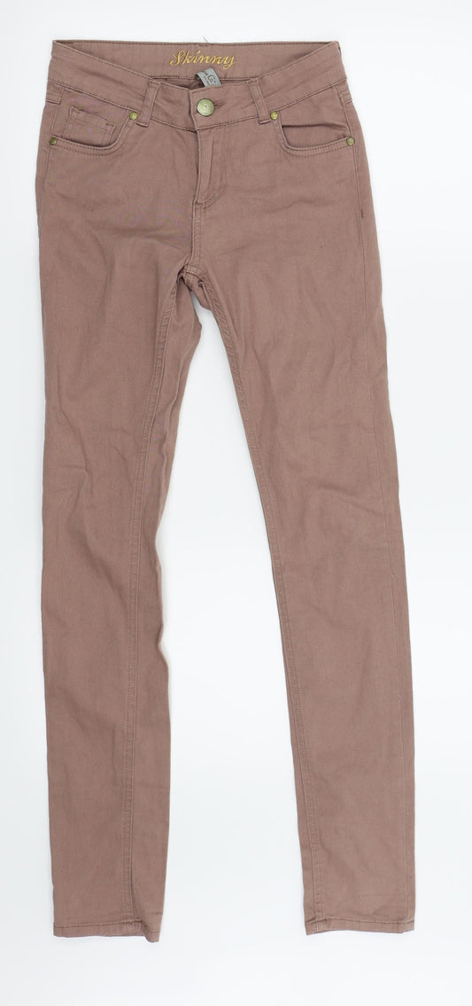 Denim and co Womens Pink   Skinny Jeans Size 6 L28.5 in