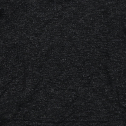 Brand and care label for outfit kids girls’ black basic t-shirt, size 9, years