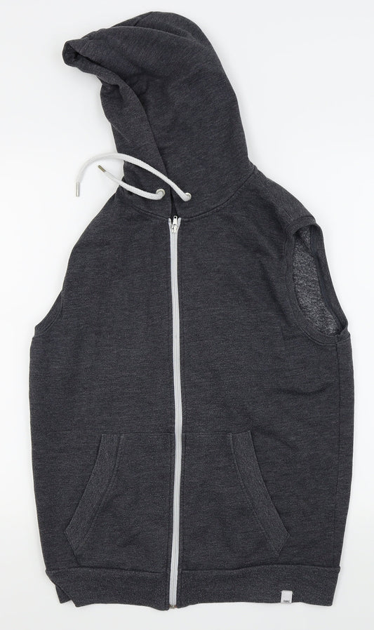 Fabric Mens Grey   Full Zip Jumper Size L
