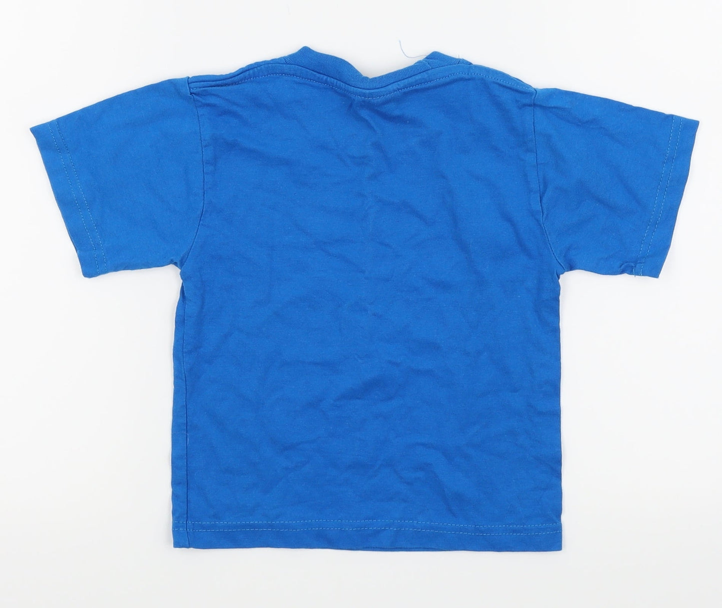 smiling Boys Blue   Basic T-Shirt Size 4 Years