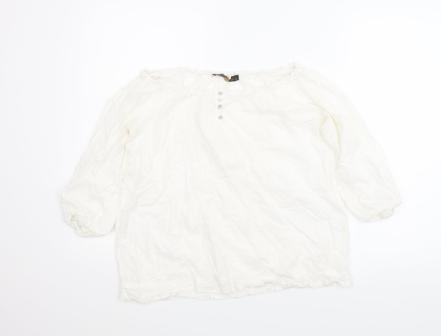 Sfera Womens White   Basic Blouse Size L