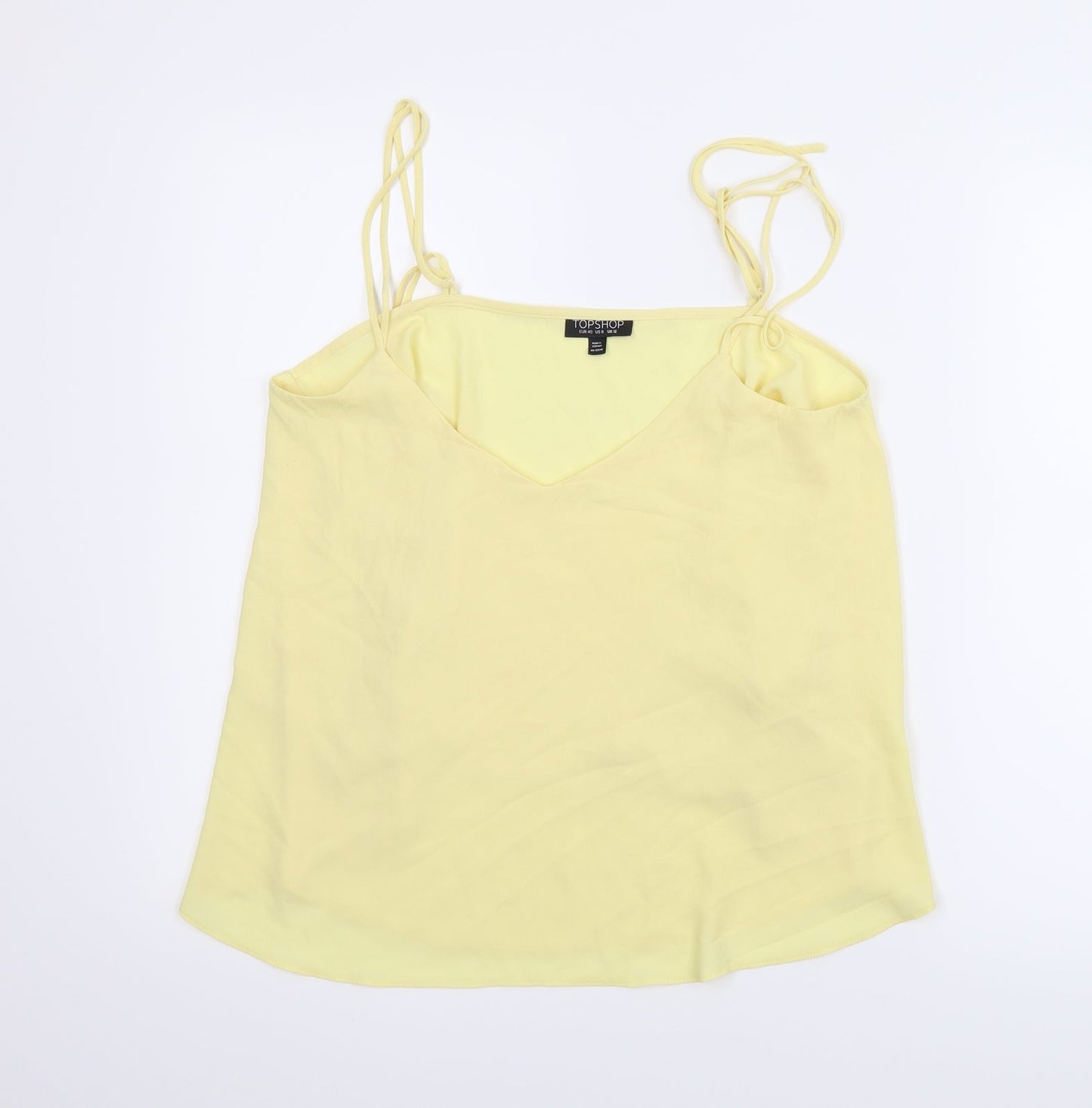 Topshop Womens Yellow   Basic Blouse Size 8
