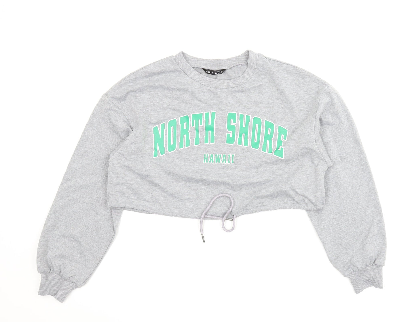 SheIn Womens Grey   Pullover Sweatshirt Size XS  - Cropped