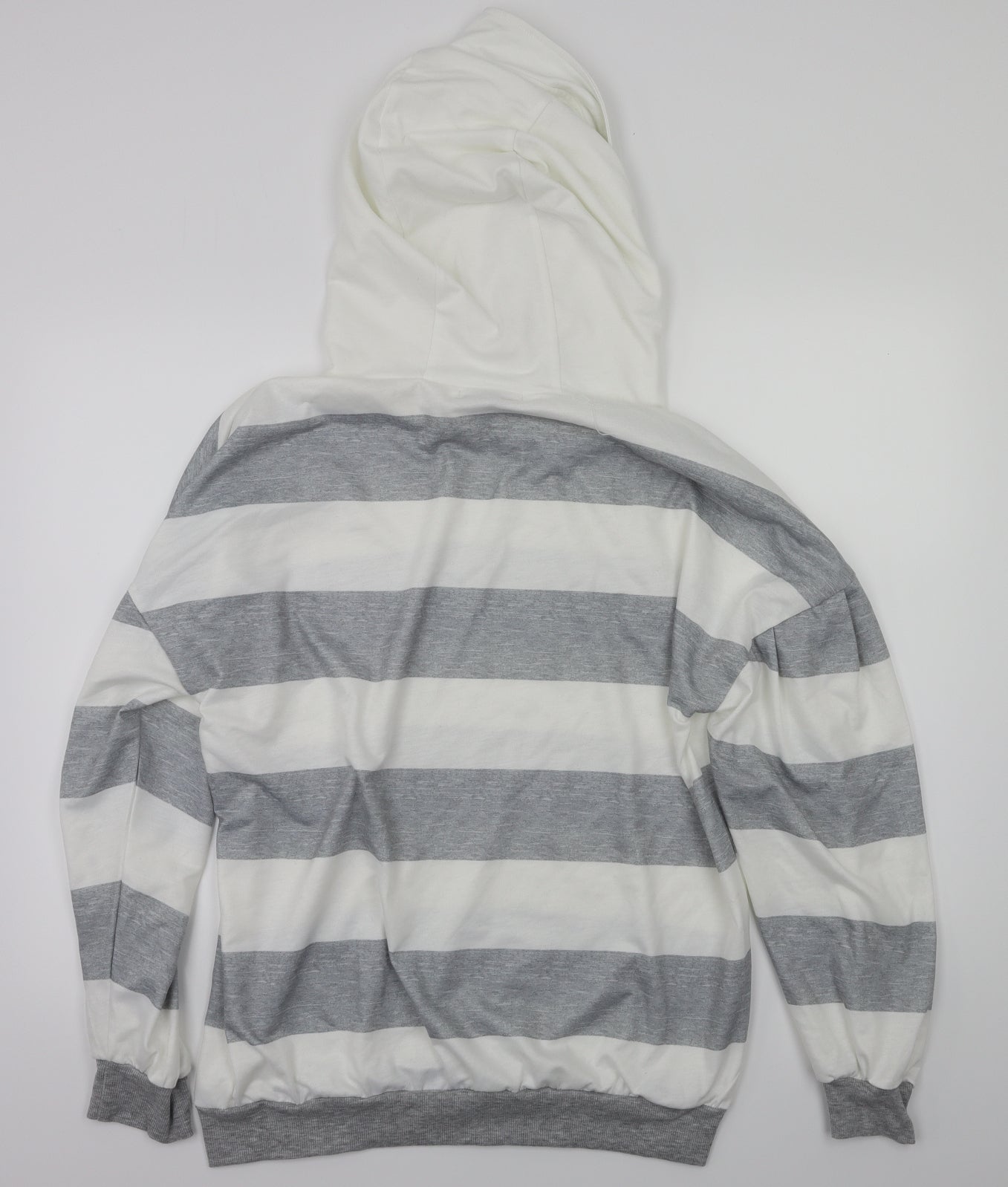 Preworn Womens Grey Striped  Pullover Jumper Size M