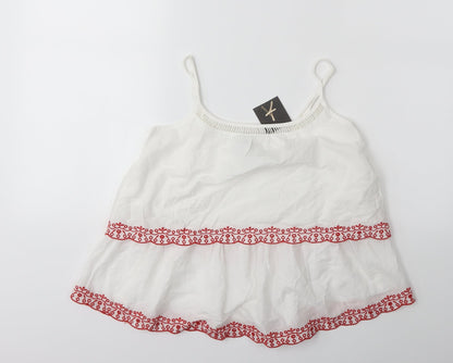 Additional front view of Atmosphere women’s white basic blouse, size UK 6