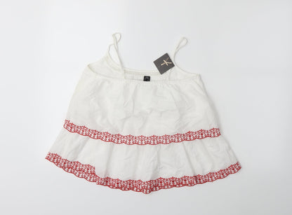 Back view of Atmosphere women’s white basic blouse, size UK 6