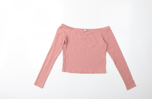 H&M Womens Pink   Basic Blouse Size M