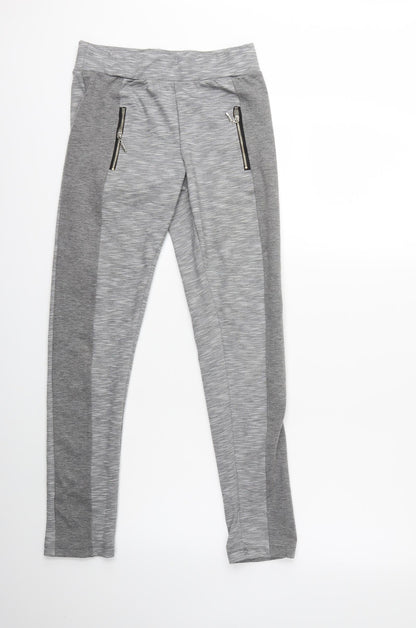 Additional front view of Schocolet women’s gold sweatpants, size M, 28-inch leg