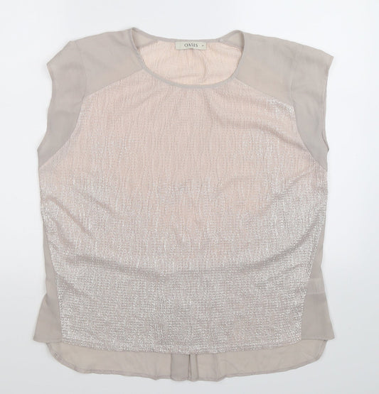 Oasis Womens Beige   Basic Tank Size M