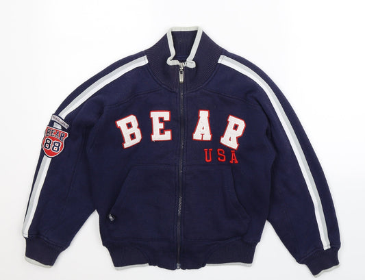 Bear USA Boys Blue  Jersey Varsity Jacket Jacket Size S