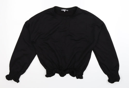 Red Herring Womens Black   Pullover Sweatshirt Size 10