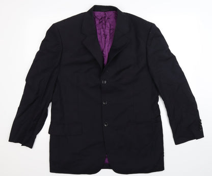 Front view of Racing Green men’s blue jacket suit jacket, size 40