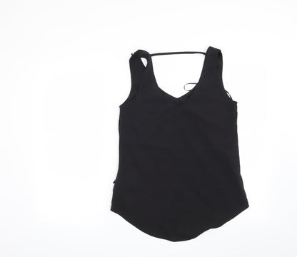 Back view of Oasis women’s black basic blouse, size UK 8