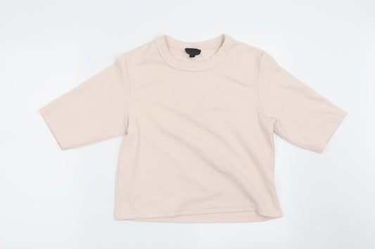Topshop Womens Pink Geometric  Pullover Sweatshirt Size 8