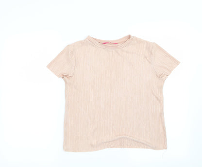 Additional front view of Young Dimension girls’ pink basic blouse, size 12-13, years