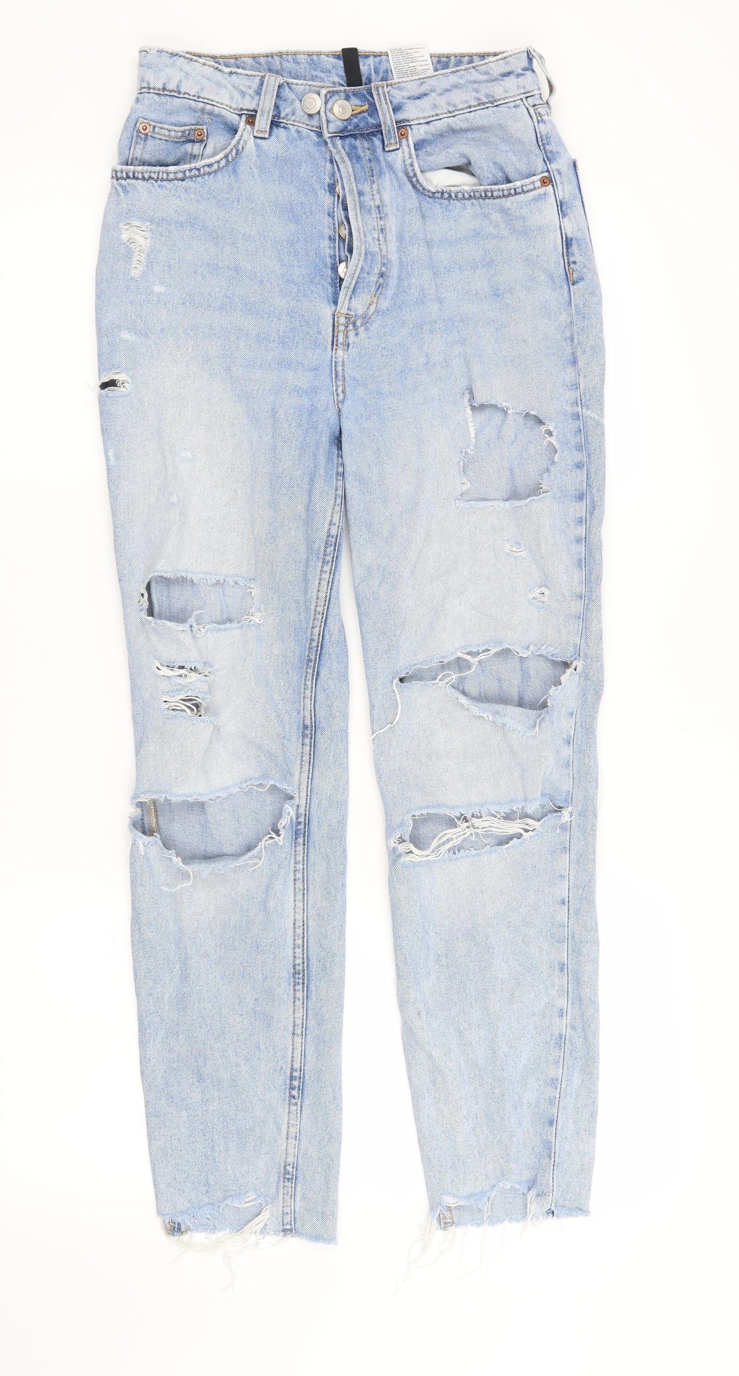 H&M Womens Blue   Straight Jeans Size 6 L27 in