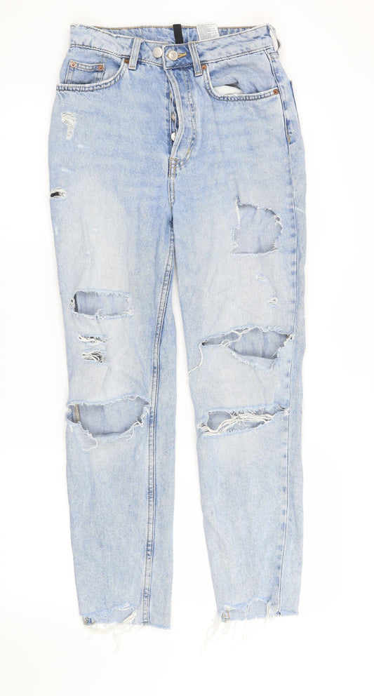 H&M Womens Blue   Straight Jeans Size 6 L27 in