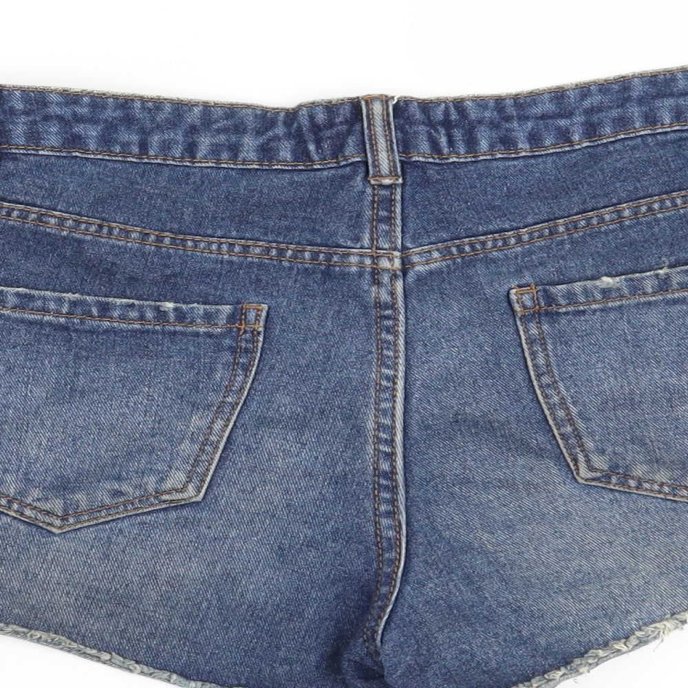 New Look Womens Blue   Cut-Off Shorts Size 10