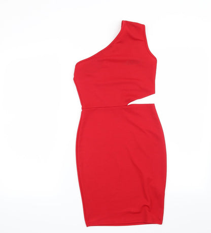 Preloved Pretty Little Thing Womens Red   Bodycon  Size 4 - Back