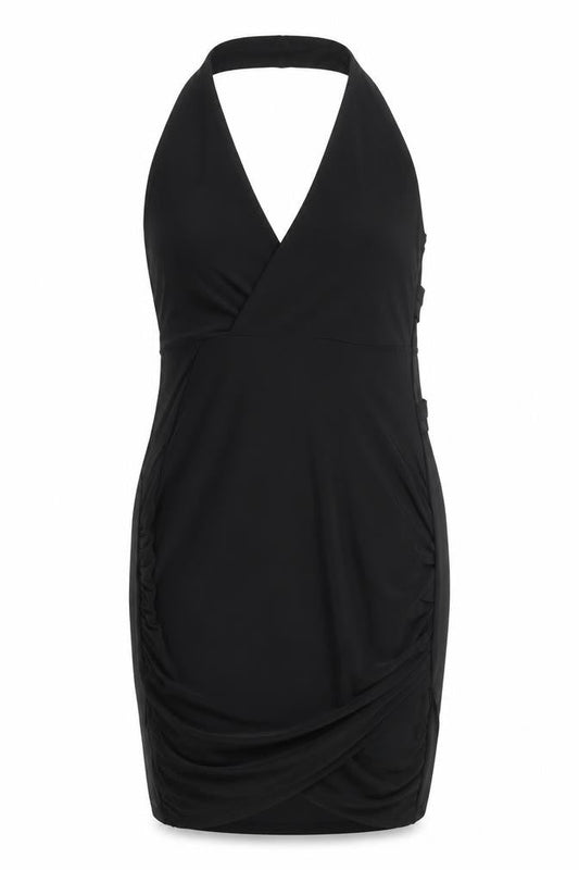 Front view of Missguided women’s black bodycon, size UK 10