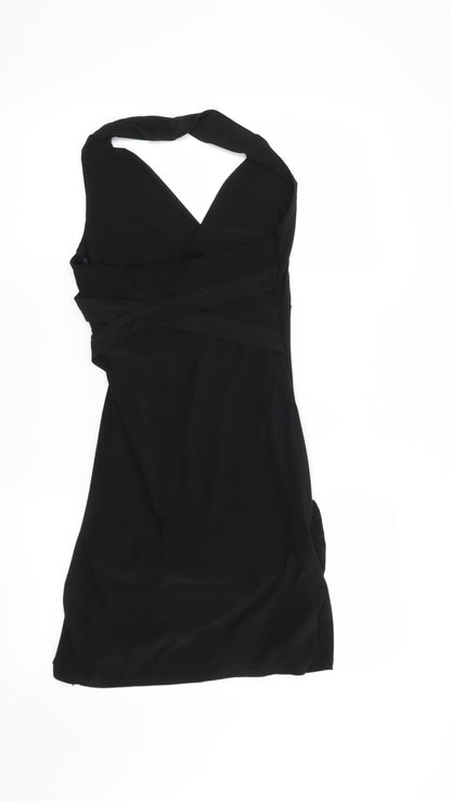 Back view of Missguided women’s black bodycon, size UK 10