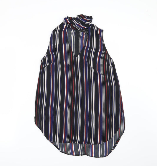 Atmosphere Womens Black Striped  Basic Blouse Size 8