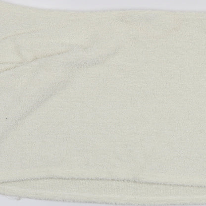 Brand and care label for Oasis women’s white jumper, size UK 14
