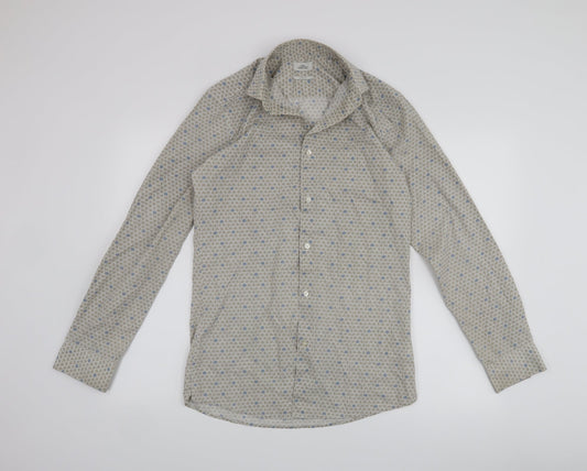 NEXT Mens Beige    Button-Up Size 14.5