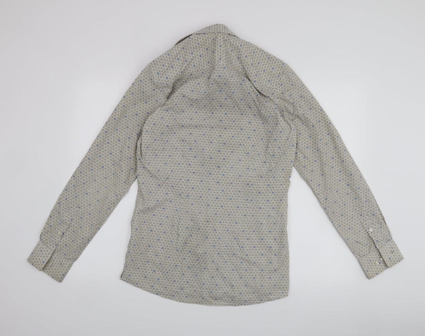 NEXT Mens Beige    Button-Up Size 14.5