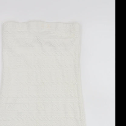 Close-up detail of Atmosphere women’s white basic tank, size UK 12