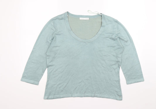 AMARANTO Womens Blue  Knit Pullover Jumper Size 18
