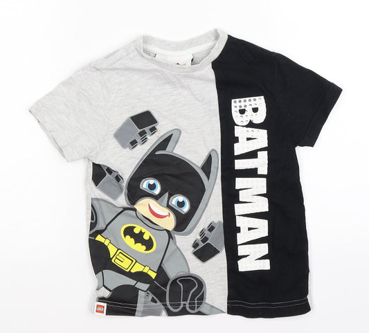 LEGO Boys Grey   Basic T-Shirt Size 3-4 Years  - Batman