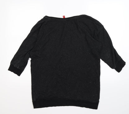 Back view of Divided women’s black jersey jumper, size UK 10, - take a chance