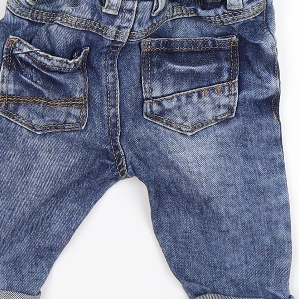 NEXT Boys Blue  Denim Capri Trousers Size 3-6 Months