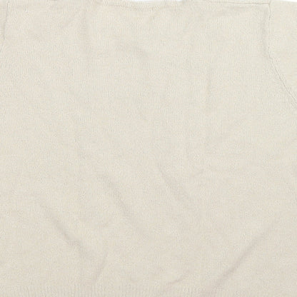 Brand and care label for berketex women’s beige floral knit jumper, size UK 14