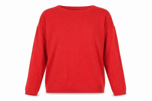 Front view of Mango women’s red jumper, size M