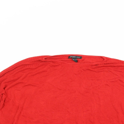 Close-up detail of Mango women’s red jumper, size M