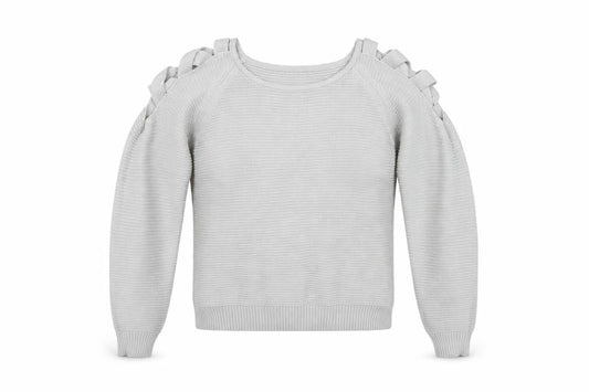 Front view of Select women’s grey jumper, size UK 8