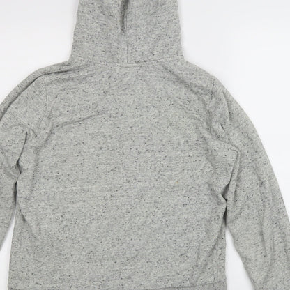 Brand and care label for Divided men’s grey full zip hoodie, size M