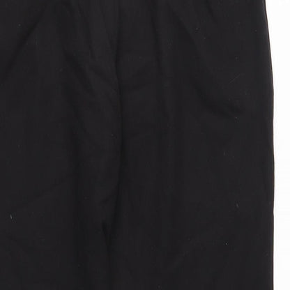 Brand and care label for H&M women’s black trousers, size UK 10, 24-inch leg