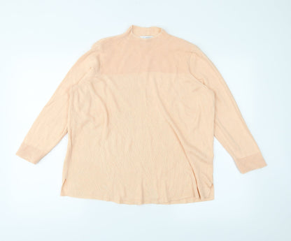 Additional front view of Classics women’s pink jumper, size UK 14