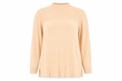 Front view of Classics women’s pink jumper, size UK 14