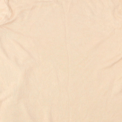 Brand and care label for Classics women’s pink jumper, size UK 14