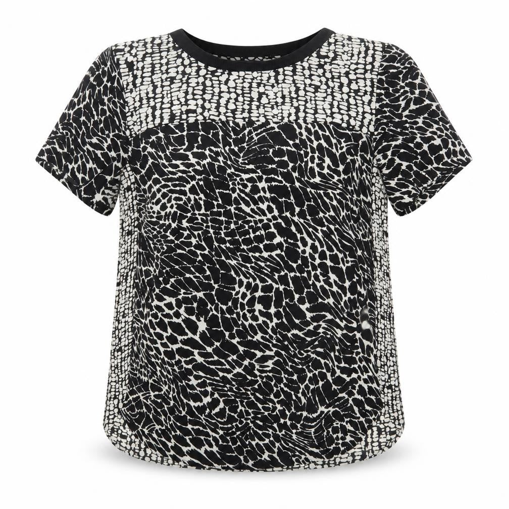 Marks & Spencer Womens Black Animal Print  Basic Blouse Size 10