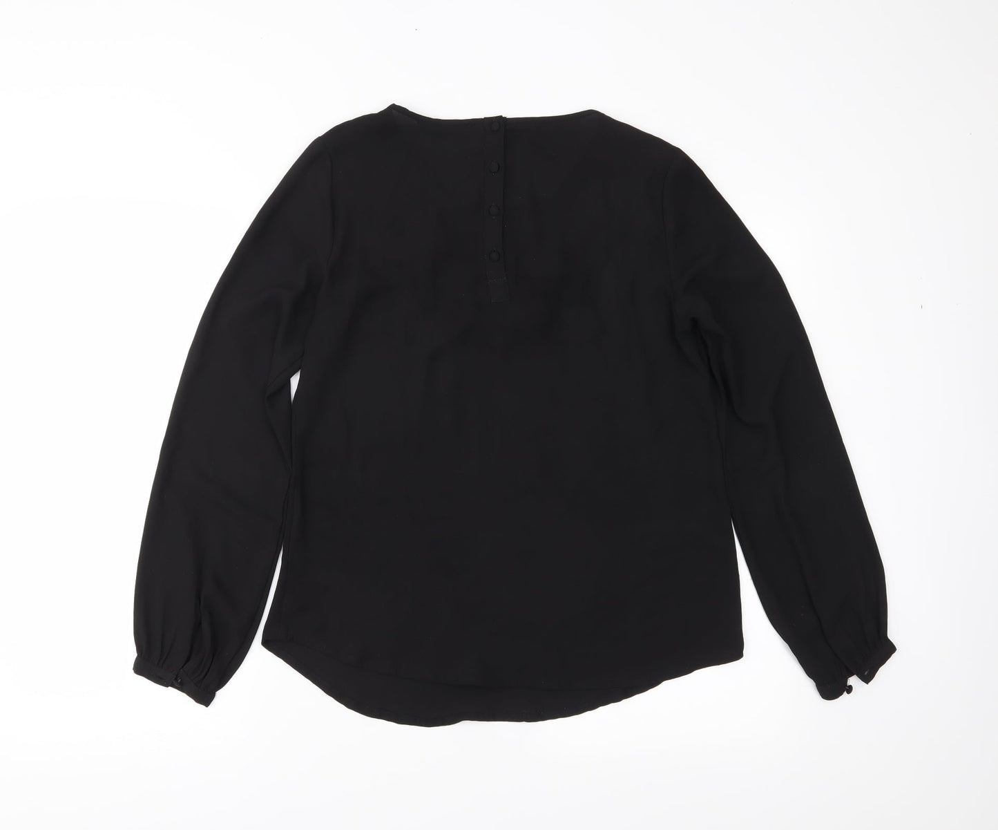 M&S Womens Black   Basic Blouse Size 8