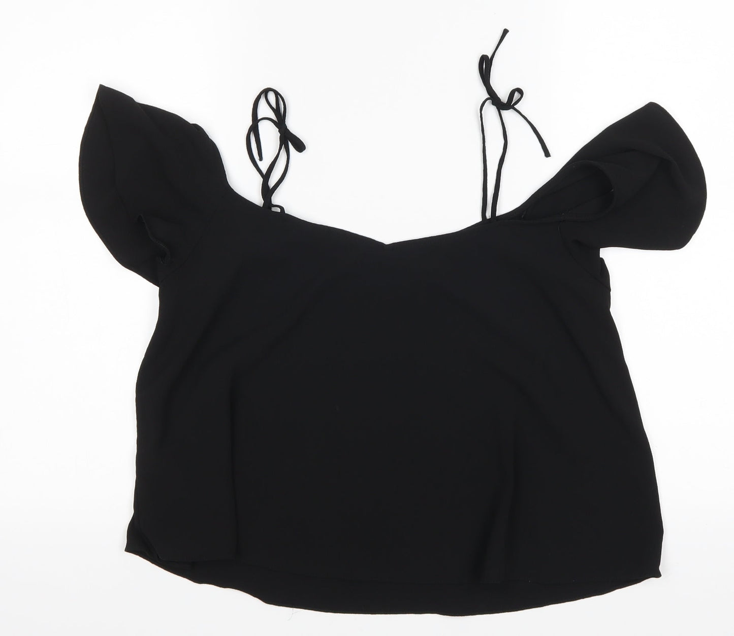 Topshop Womens Black   Basic Blouse Size 10