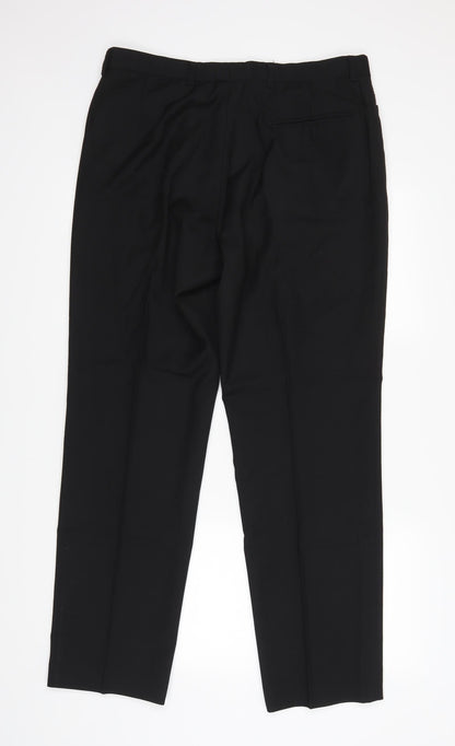 Back view of Wilson women’s black trousers, size UK 34, in, 29-inch leg
